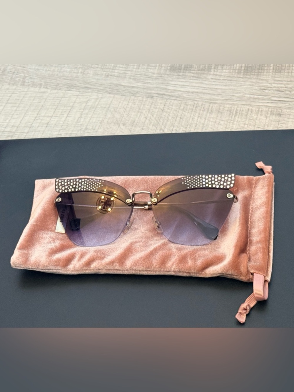 Miu Miu SPECIAL PROJECT MU56TS Sunglasses cat eye gradient KJG2F0-DARK BLUE